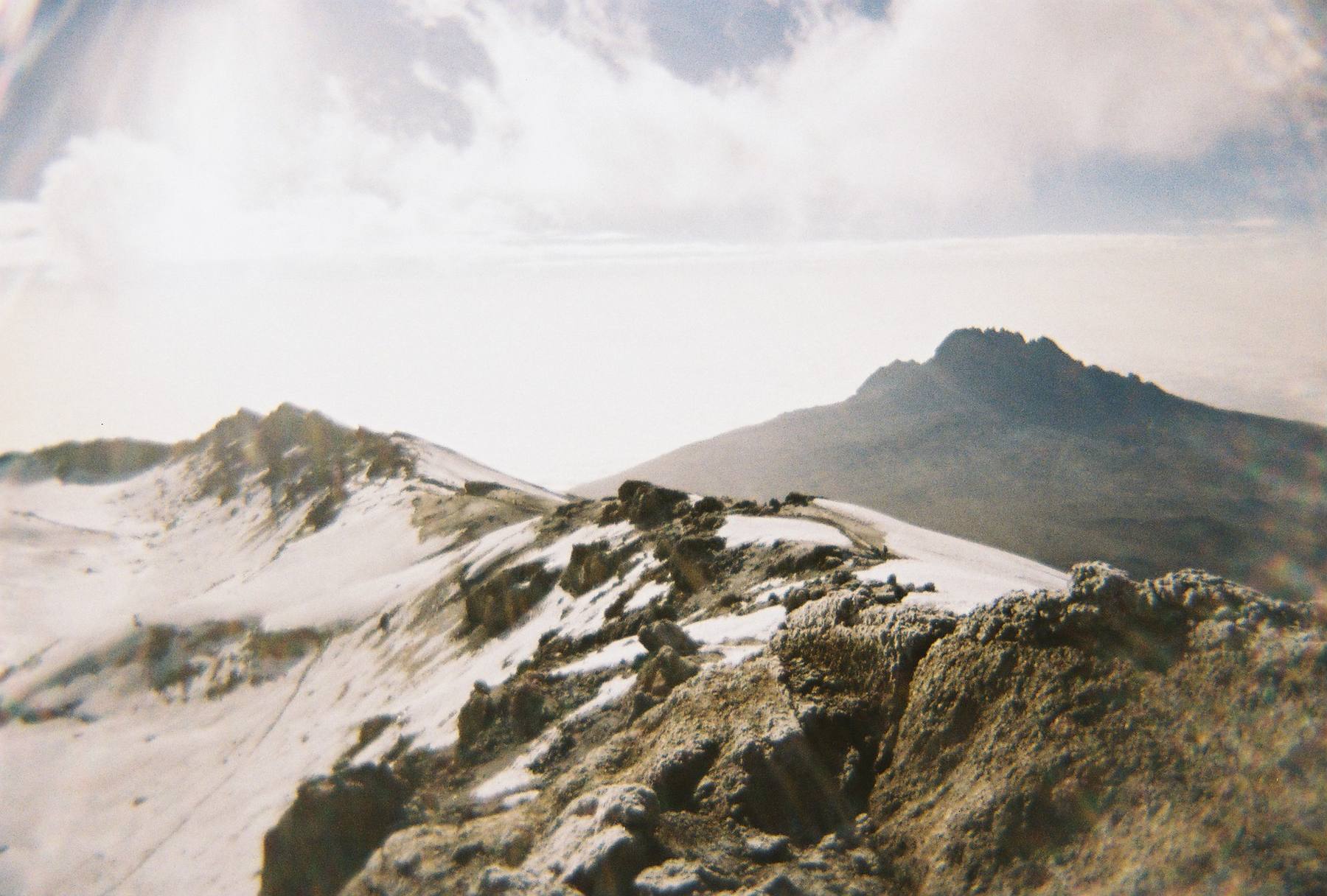 Snow-covered volcanic ridge on an OCMT expedition